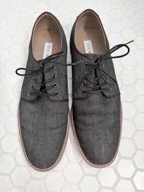 Steve Madden Men\'s Huntington Blue Suede Oxfords SZ‎ 12 HUCKLE Navy Suede Slip-On Men main image 2
